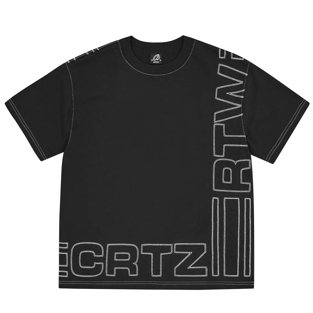 Polera Corteiz Outline Heavyweight Black
