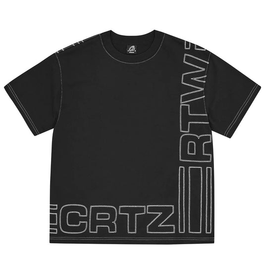 Polera Corteiz Outline Heavyweight Black
