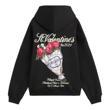 Poleron Fake Gods Rose Bouquet Hoodie Black
