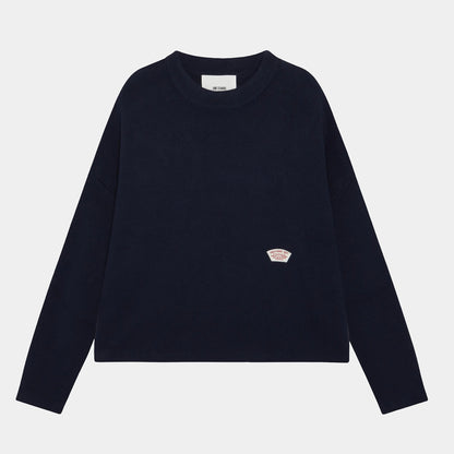 Sweater Eme Studios Department Navy Jacquard Oversized Knit