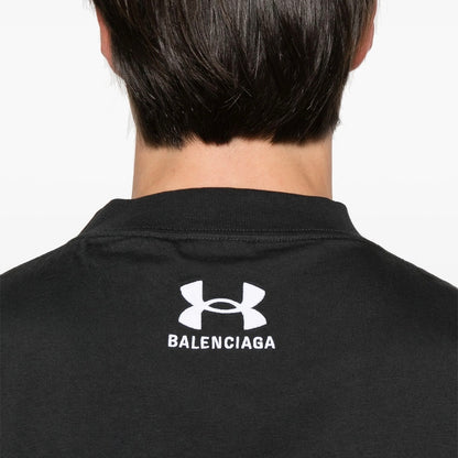 Polera Balenciaga x Under Armour Oversized Fit Black/White Tee