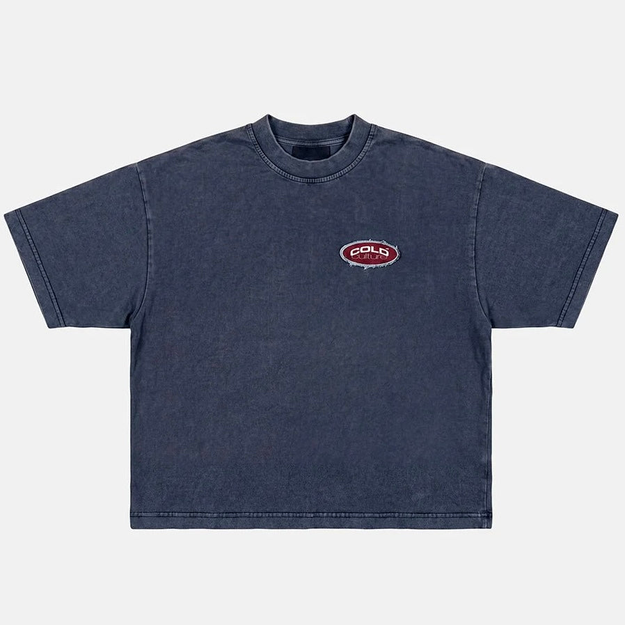 Polera Cold Culture Full On Washed Denim Blue
