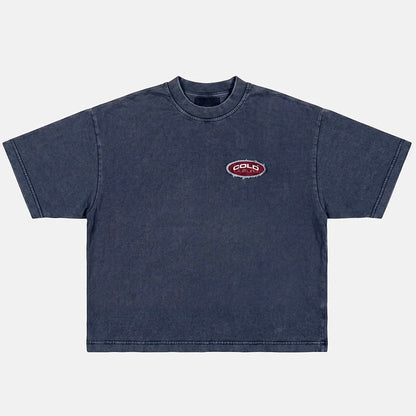Polera Cold Culture Full On Washed Tee Denim Blue