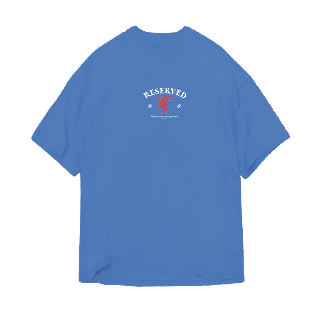 Polera Reserved Fireball Heavy Regular Azul