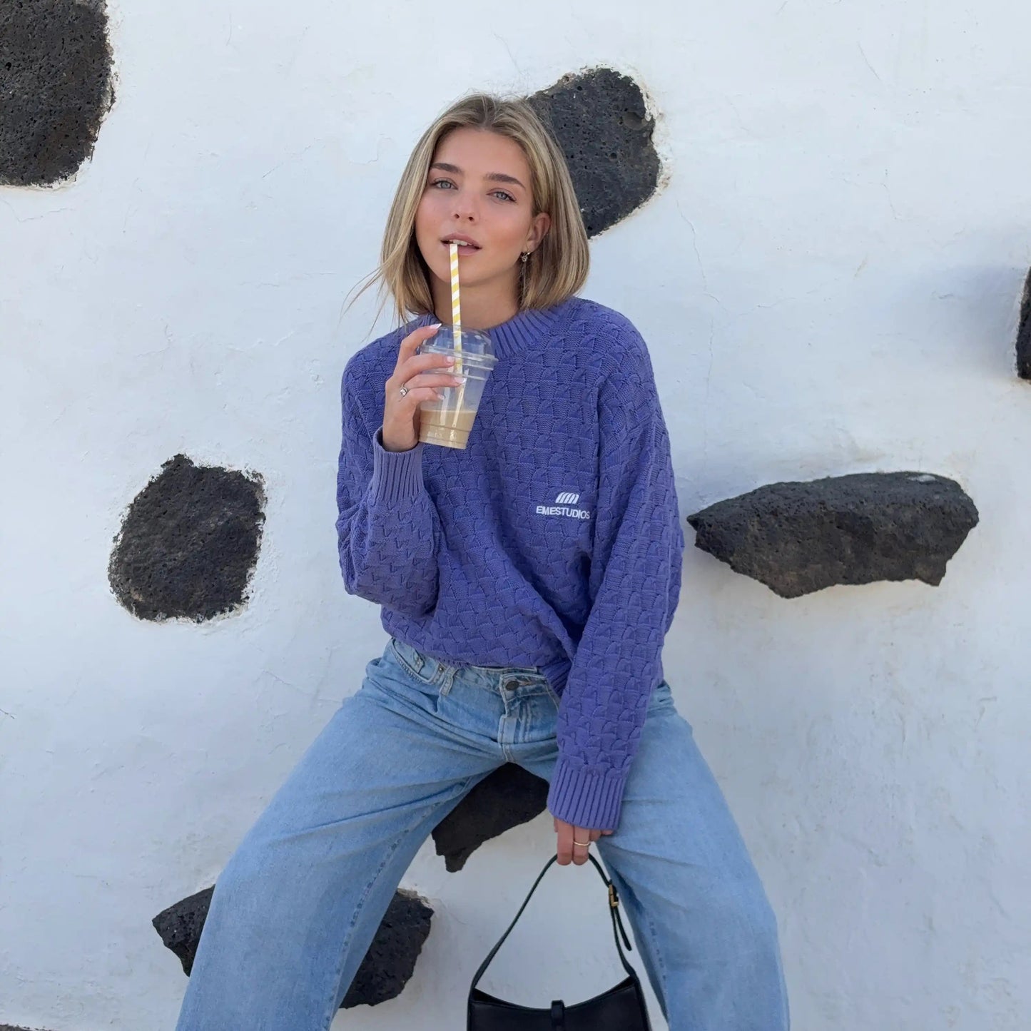 Sweater Eme Studios Grid Lucent Cable Knit