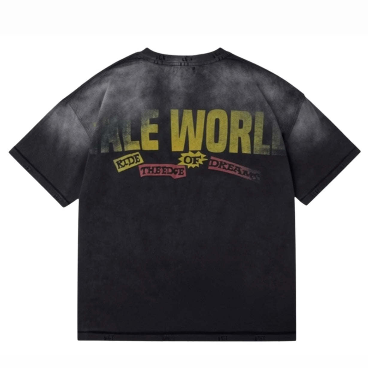 Polera Vale Forever Valley Dreams Newpaper Black Tee