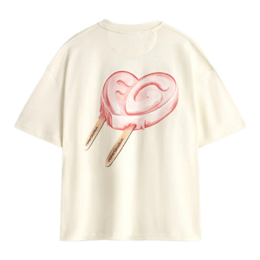 Polera Fake Gods Iced Heart Tee Cream - L