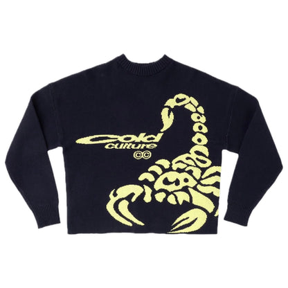 Sweater Cold Culture Poison Knit Heavy Blue