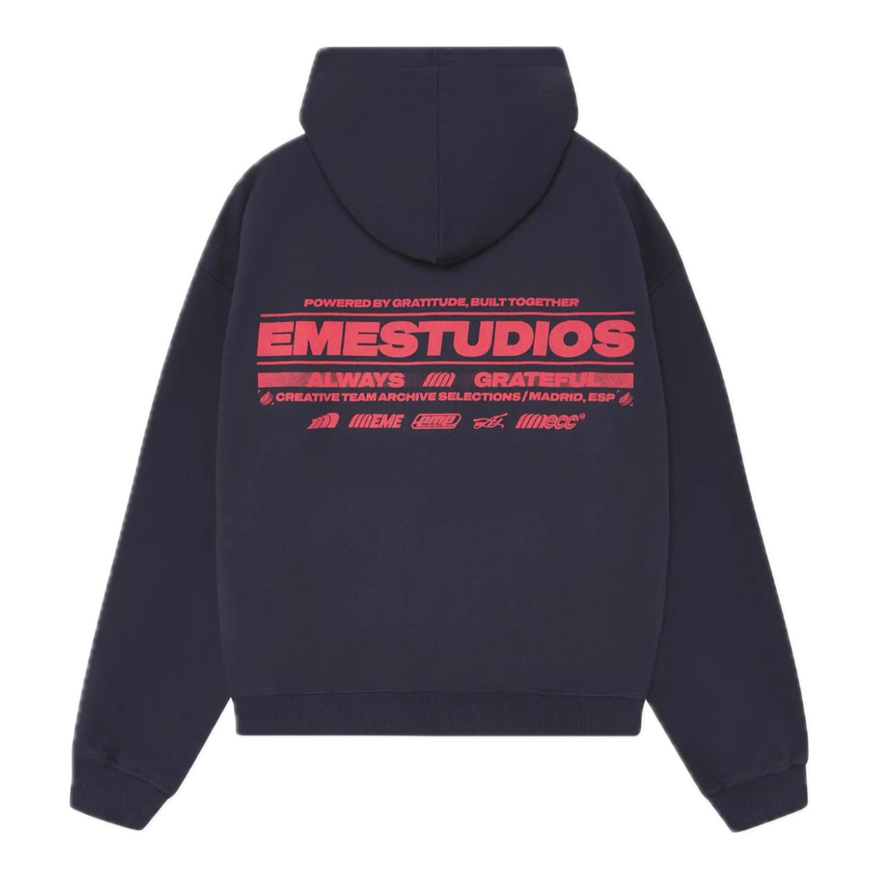 Poleron Eme Studios West Navy Oversized Hoodie