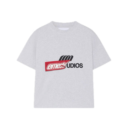 Polera Eme Studios Despiece Heather Grey Oversized Tee