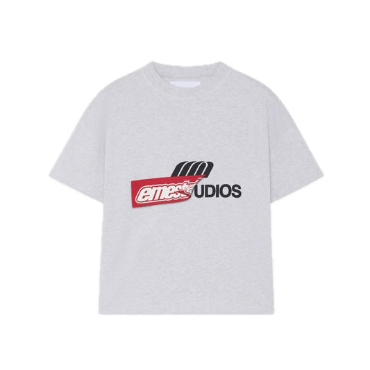 Polera Eme Studios Despiece Heather Grey Oversized Tee