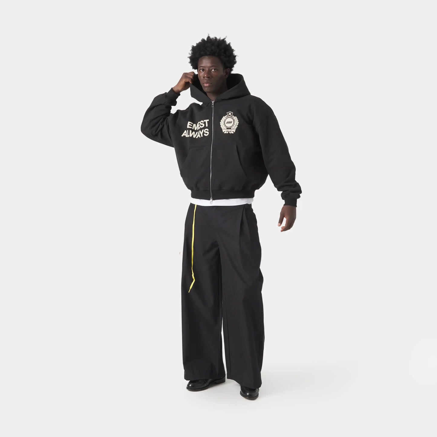 Poleron Eme Studios Slice Black Full Zip