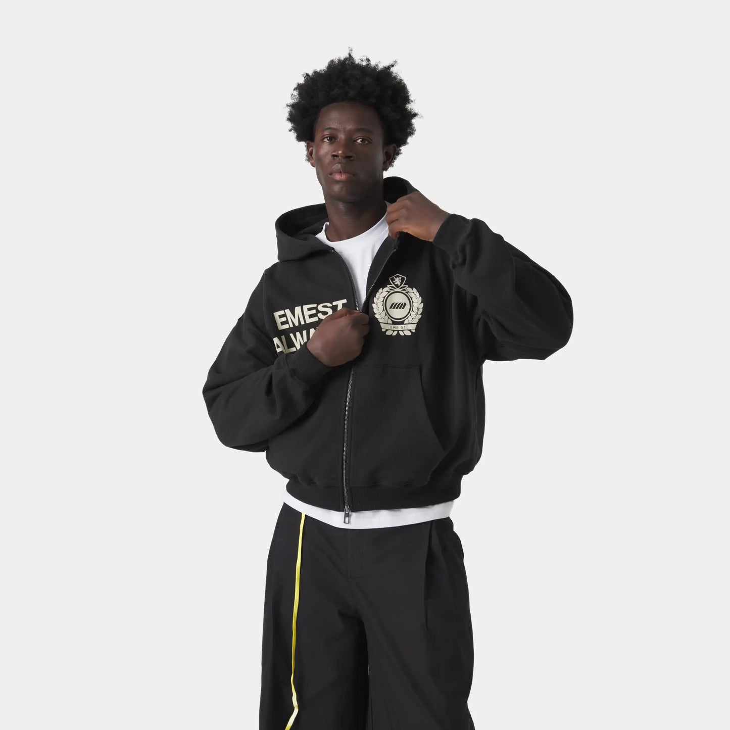 Poleron Eme Studios Slice Black Full Zip