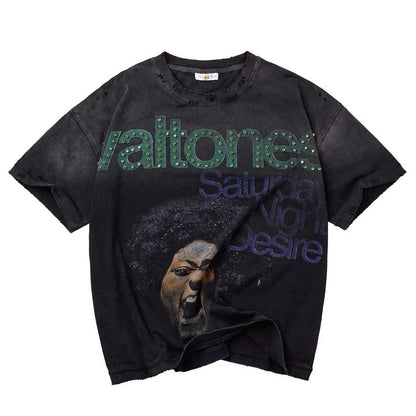 Polera Vale Forever Valley Dreams Saturday Bling Black Tee