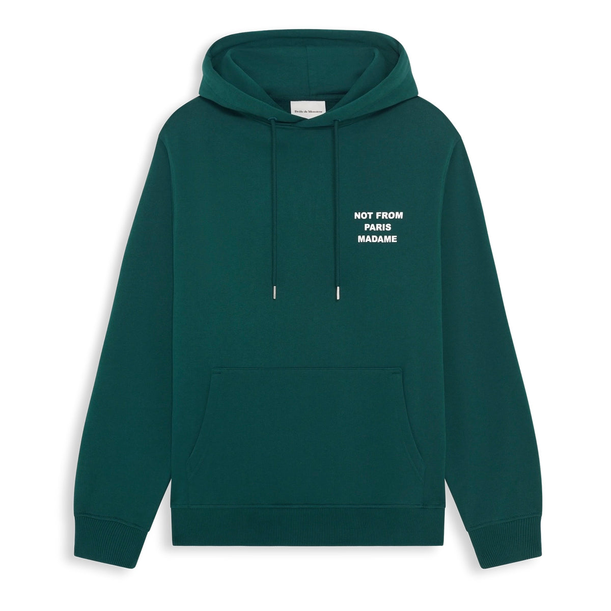 Poleron Drole de Monsieur “NFPM” Slogan Classique Dark Green