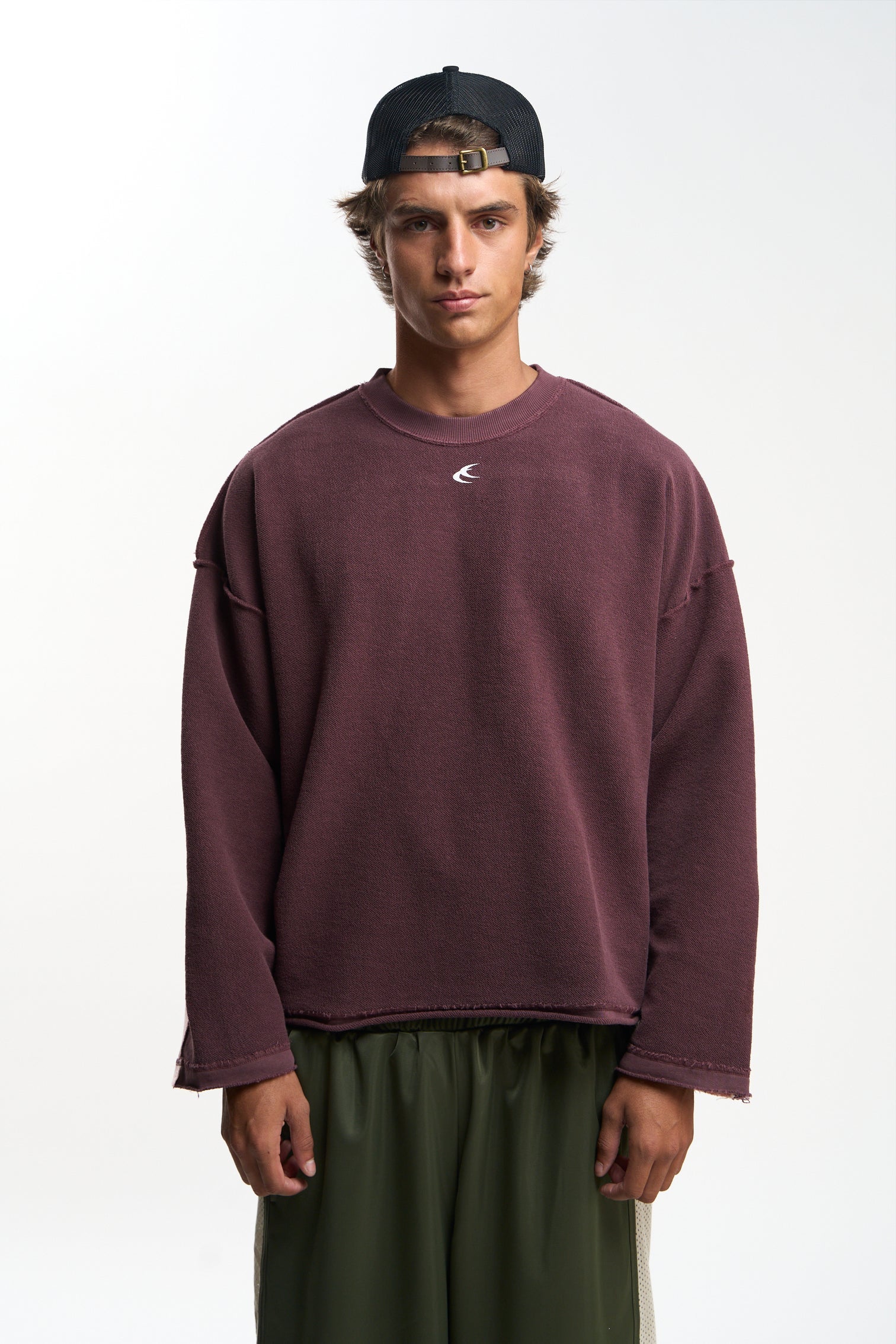 Poleron Scuffers Dye Tech Burgundy Crewneck Reversible