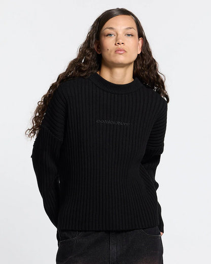 Sweater Cold Culture Messy Knit Black