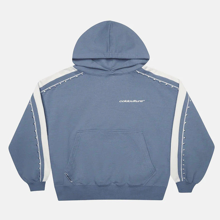 Poleron Cold Culture Script Studs Hoodie Blue