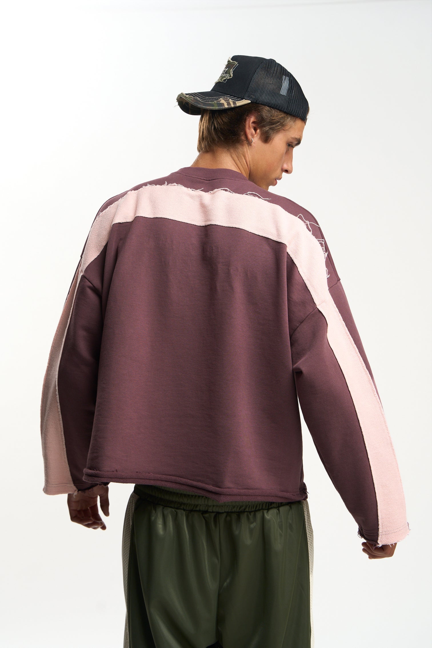 Poleron Scuffers Dye Tech Burgundy Crewneck Reversible