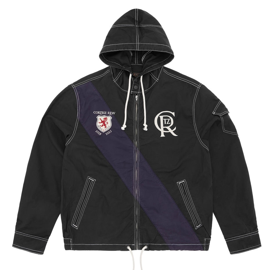 Chaqueta Corteiz Shield Crest Twill Jacket Black