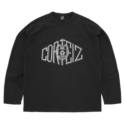 Polera Corteiz Sophomore Raglan L/S Black