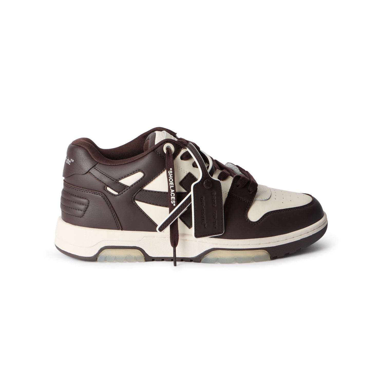 Off-White Out Of Office Calf Leather Chocolate Cream