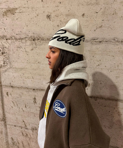 Sweater Fake Gods Racing Knitted Zipper Brown