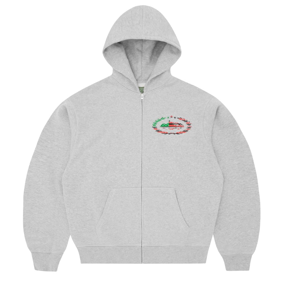 Poleron Corteiz x Denim Tears Cortears Royale Zip Hoodie Grey