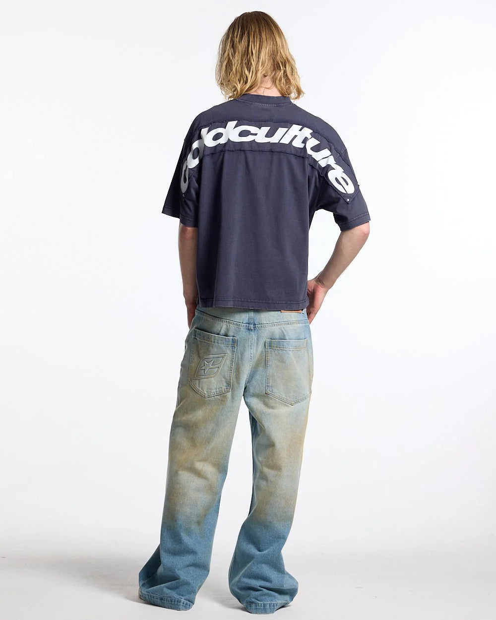 Polera Cold Culture Full On Washed Denim Blue