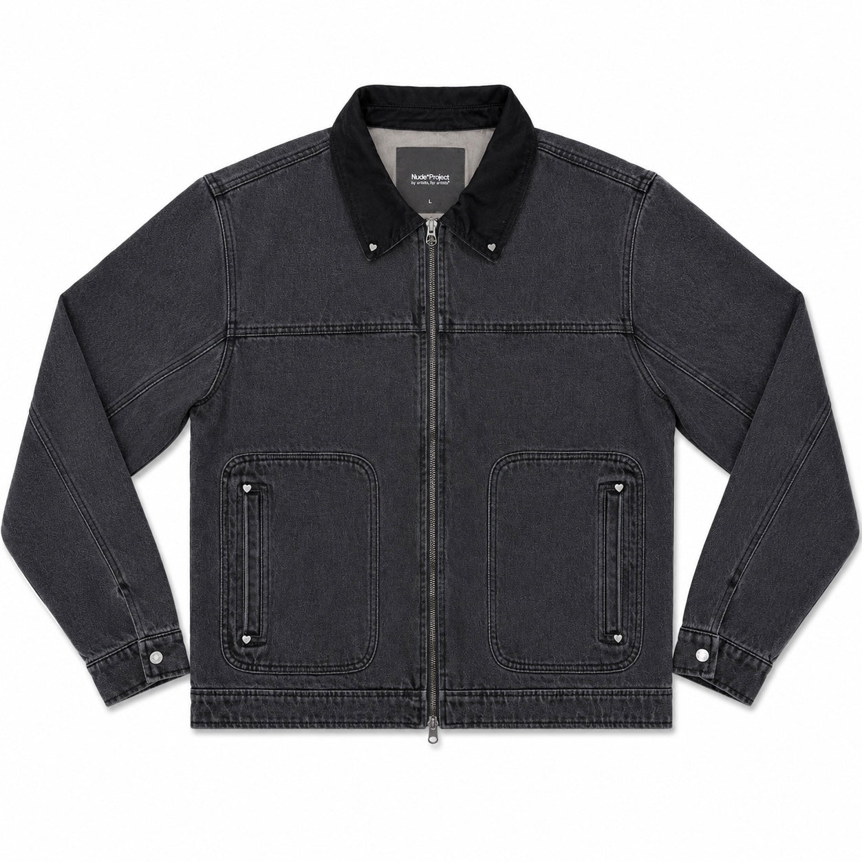 Chaqueta Nude Trucker Denim Worker Black Jacket