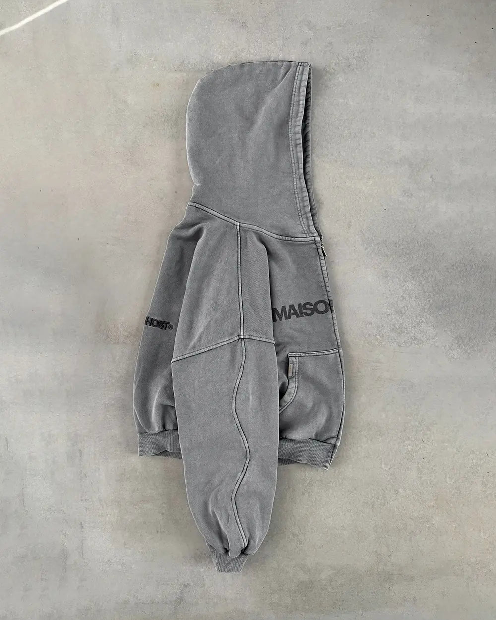 Poleron Maison Host Erode Wave Zipped Grey