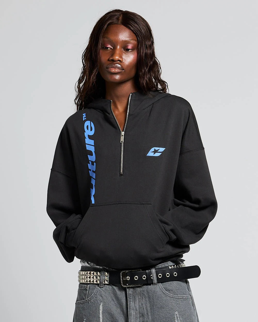 Poleron Cold Culture Faded Age Buzo Black/Blue