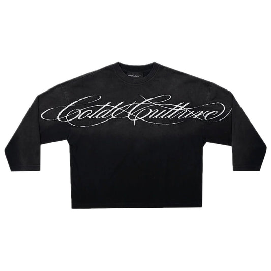 Polera Cold Culture Crossed Script Longsleeve 2.0 Black