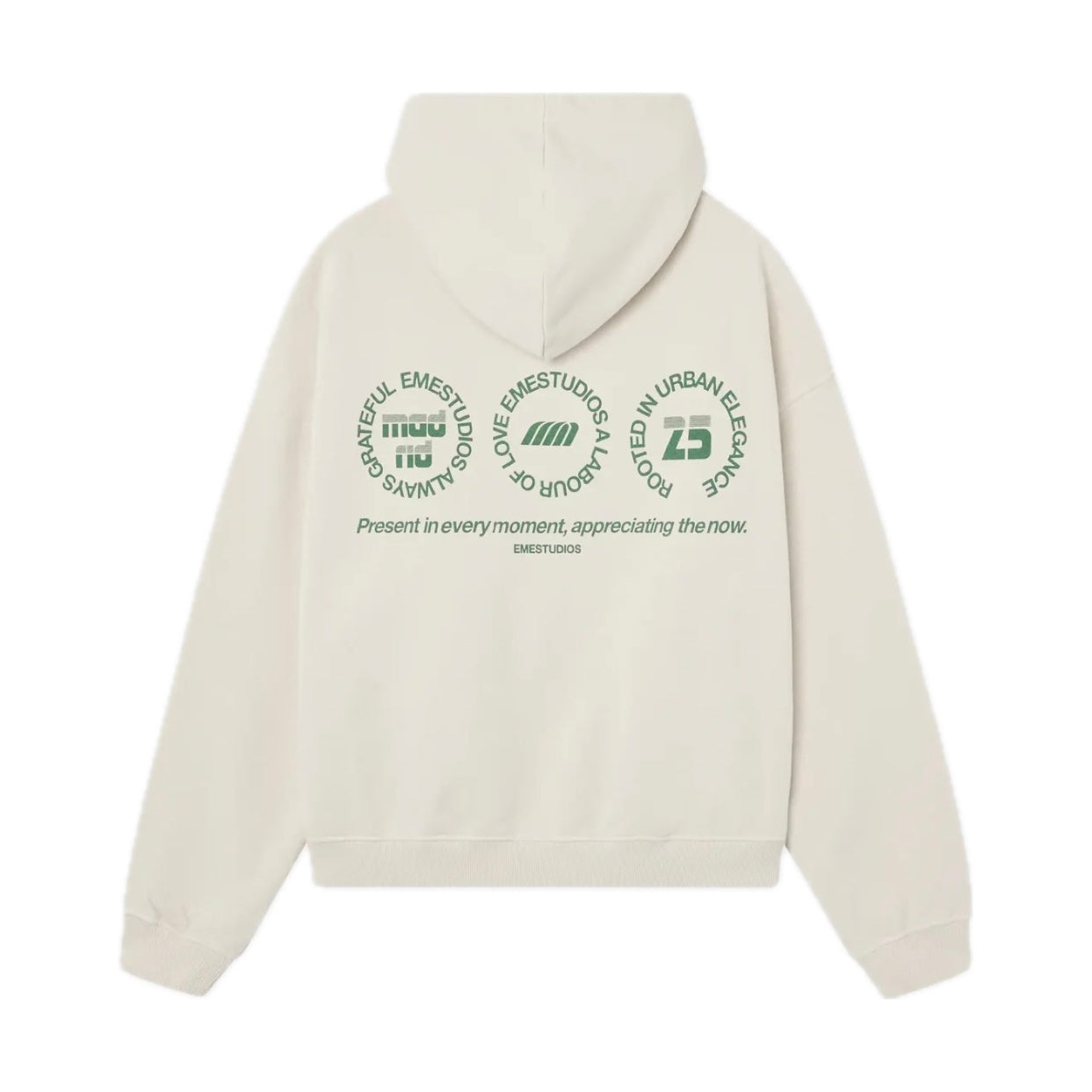 Poleron Eme Studios Stamp Off Sand Oversized Hoodie