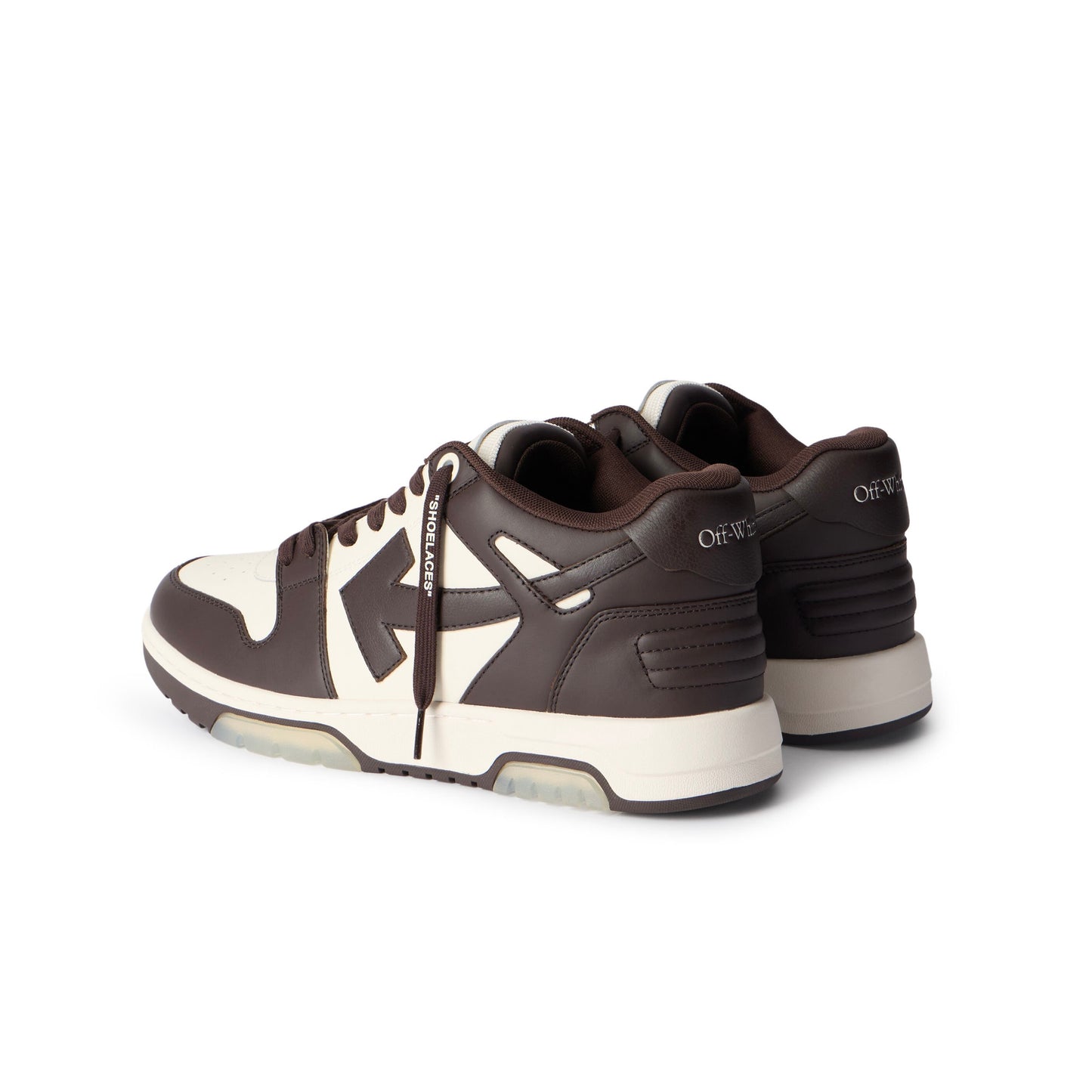 Off-White Out Of Office Calf Leather Chocolate Cream