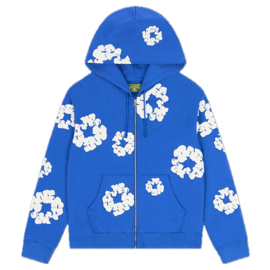 Poleron Denim Tears The Cotton Wreath Zip Blue