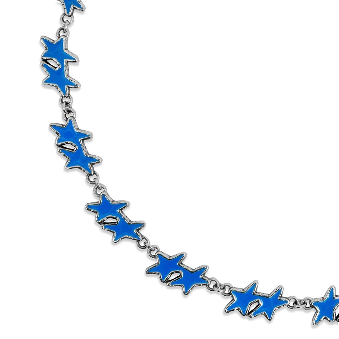 Collar Twojeys Light Blue Melted Stars Necklace