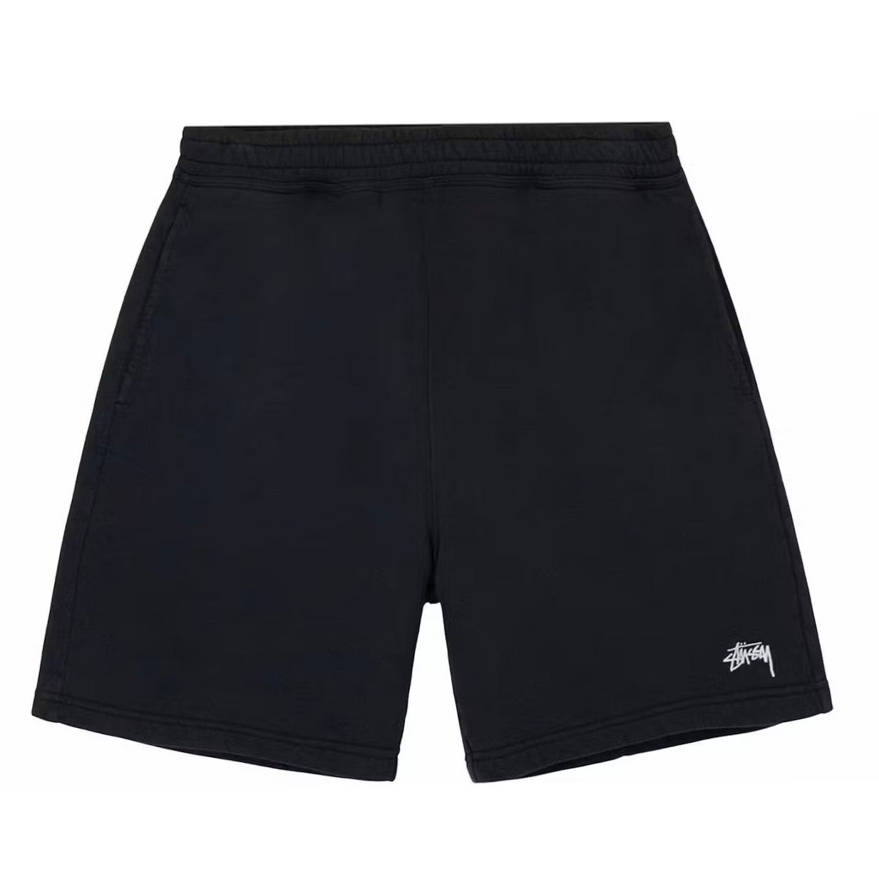 Short Stussy Stock Logo Black