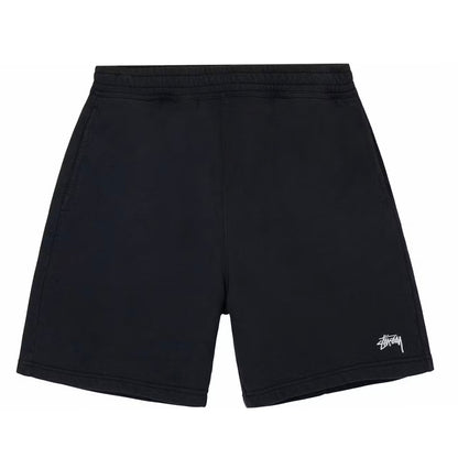 Short Stussy Stock Logo Black
