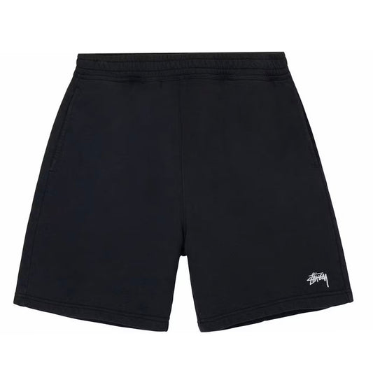 Short Stussy Stock Logo Black