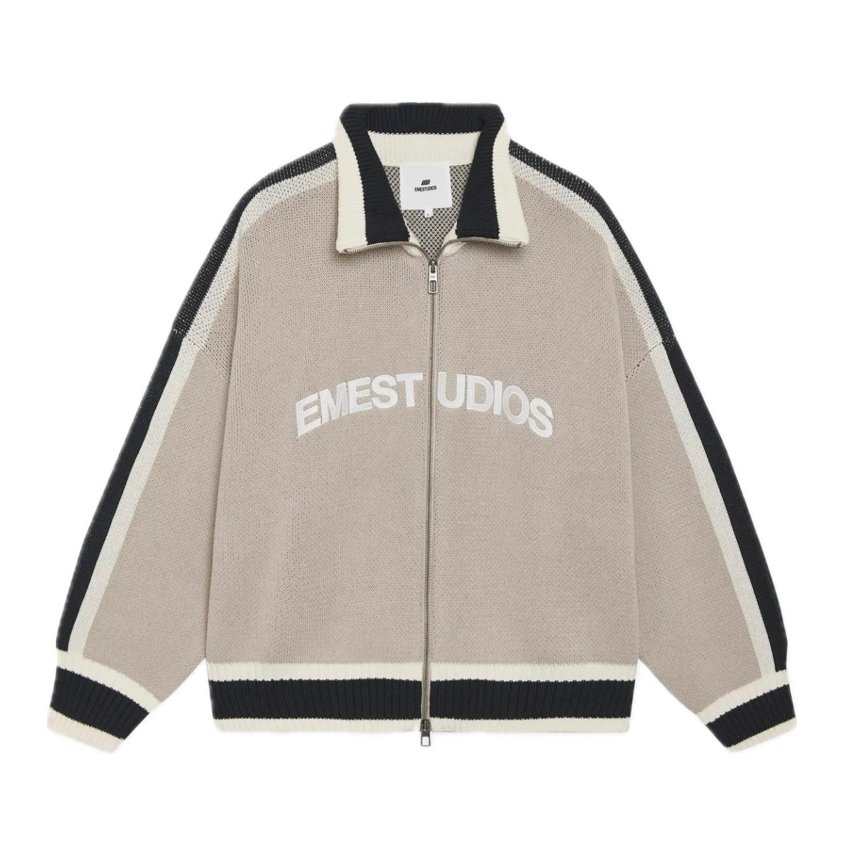 Sweater Eme Studios Echellor Off Sand Zipper Knit