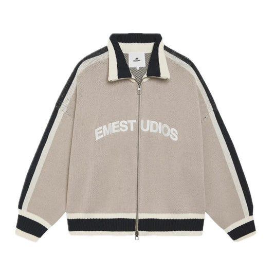 Sweater Eme Studios Echellor Off Sand Zipper Knit