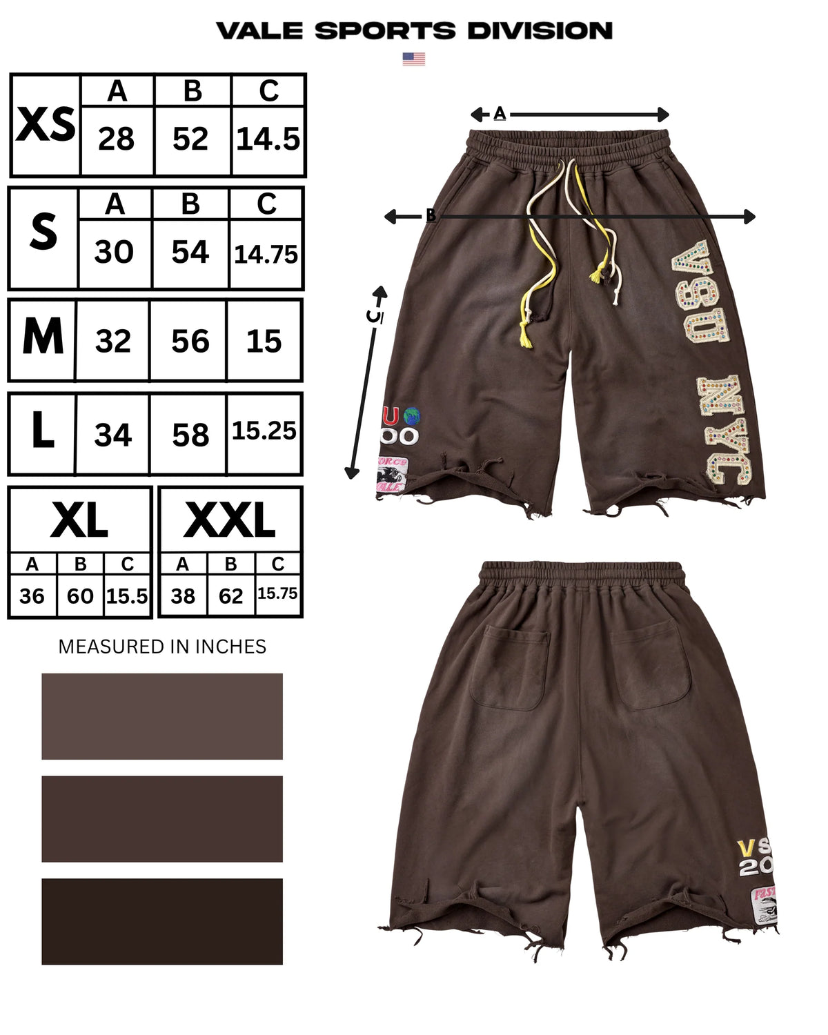 Short Vale Forever Valley Dreams VSU 3/4 Sweats Brown