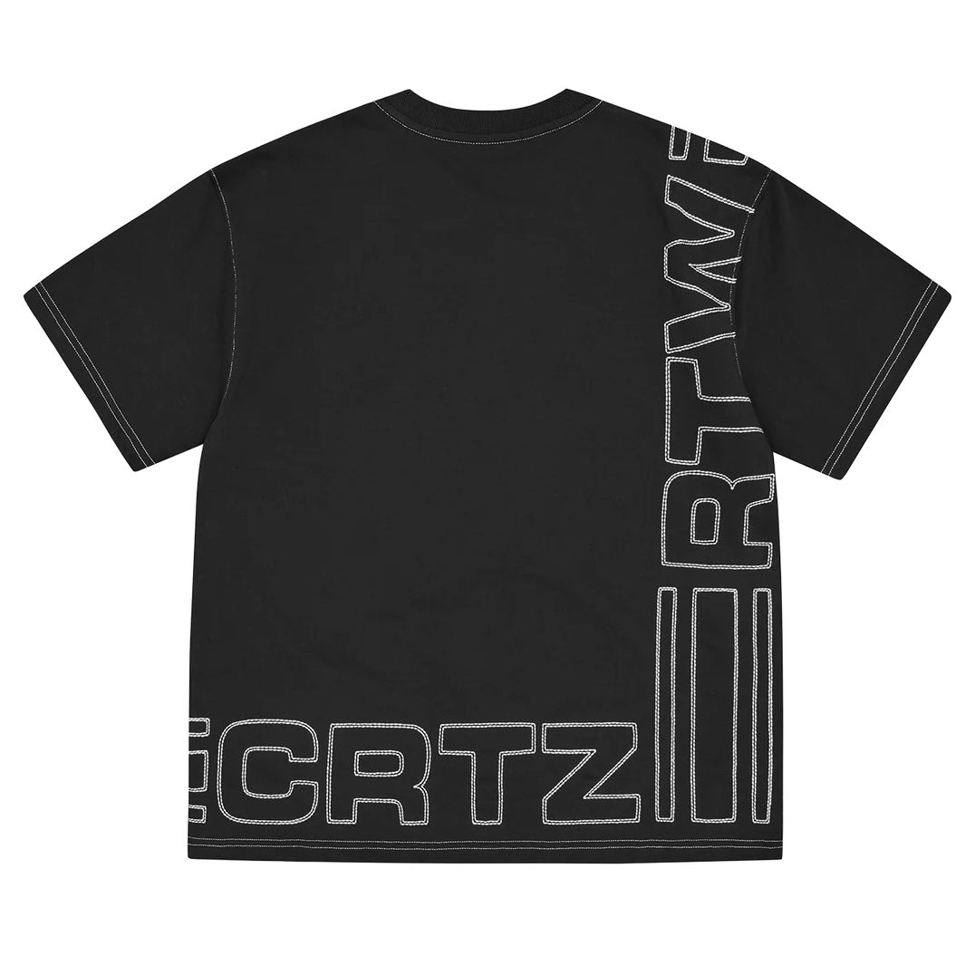 Polera Corteiz Outline Heavyweight Black