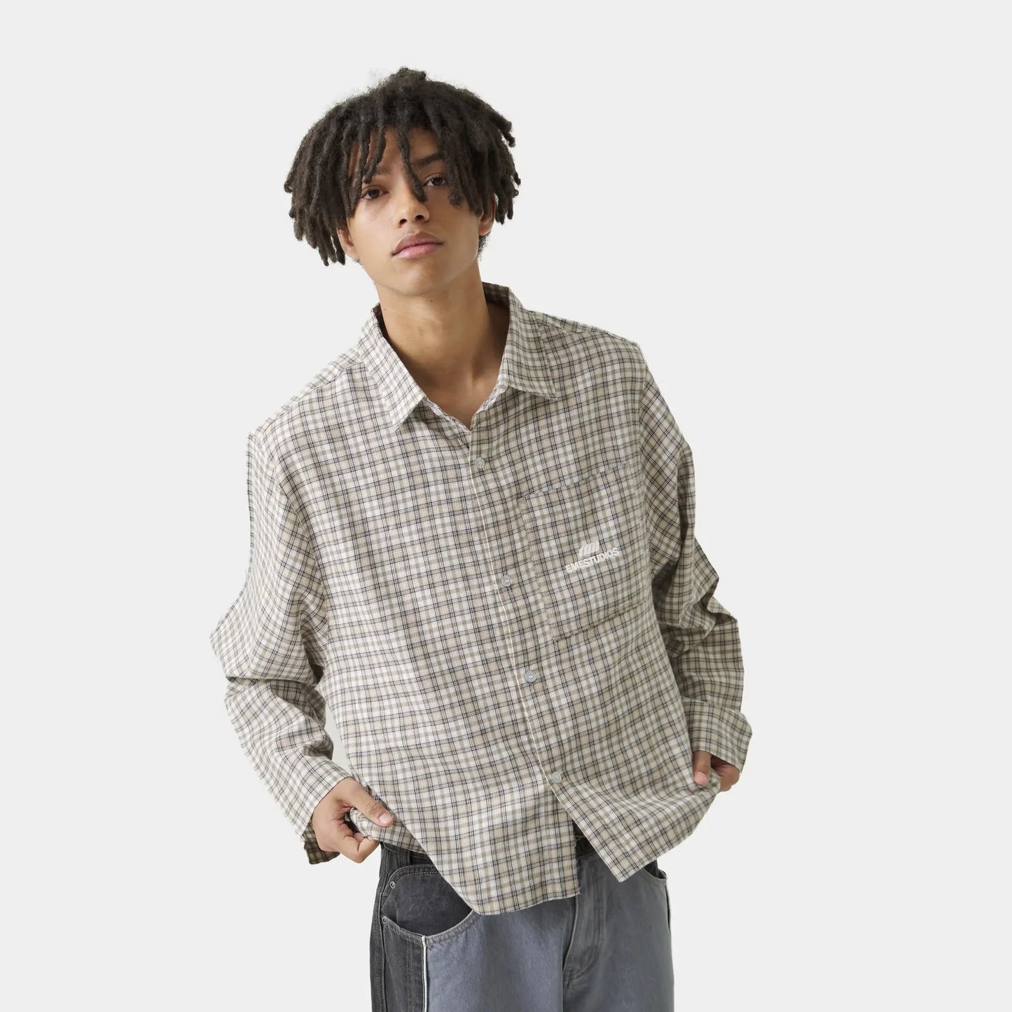 Camisa Eme Studios Ivy Off Sand Boxy Shirt