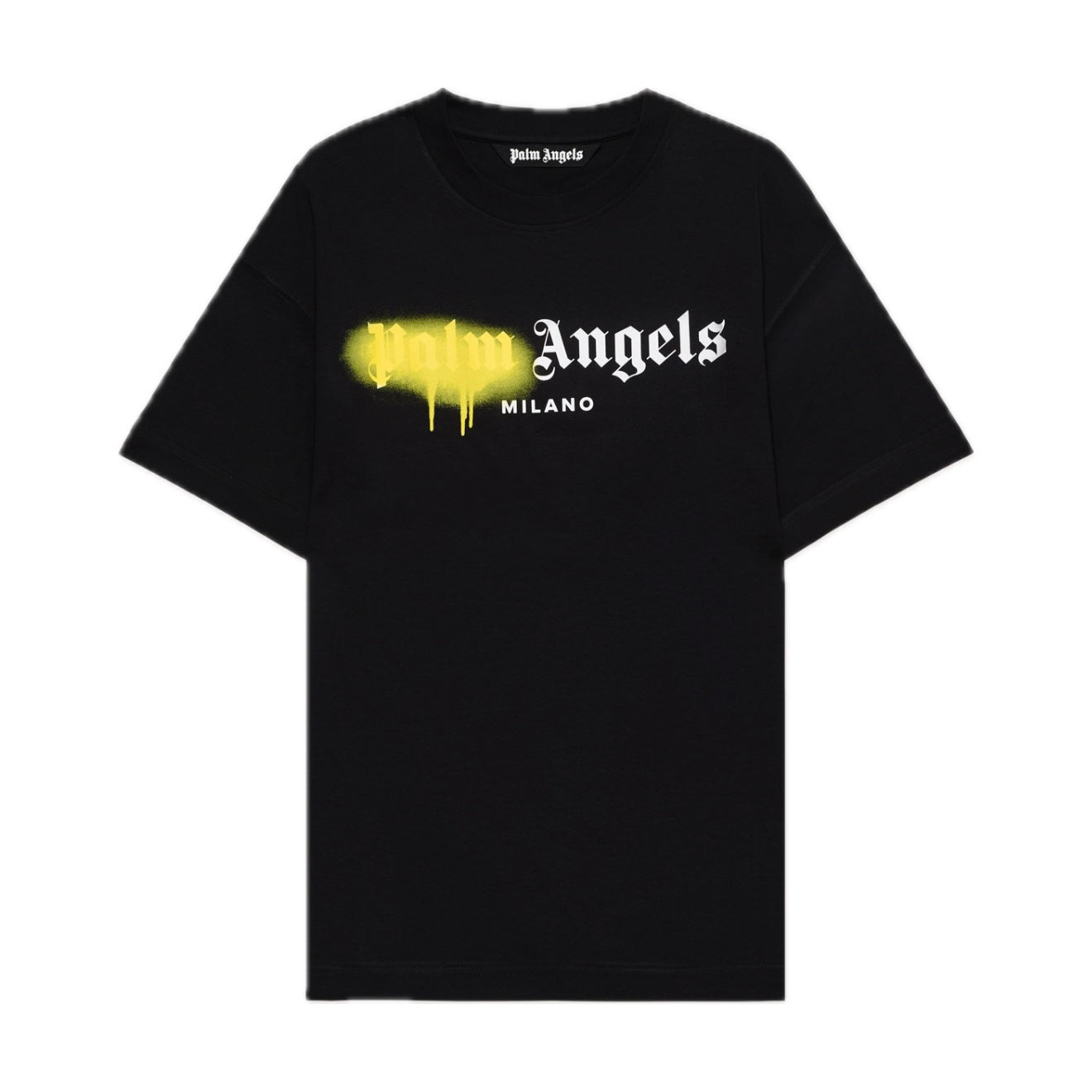 Polera Palm Angels Sprayed City Milano Black/Yellow