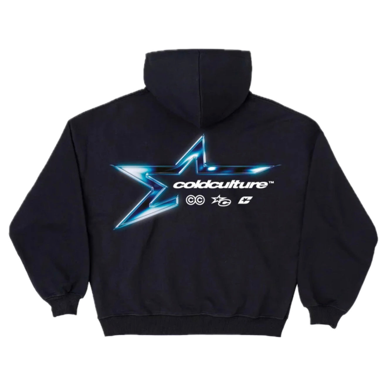 Poleron Cold Culture Electric Shine Black Hoodie
