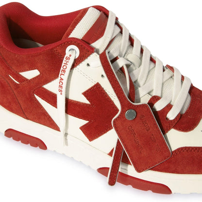 Off-White Out Of Office Suede Brick Red/White