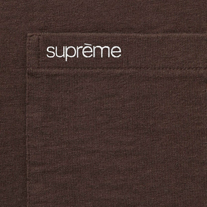 Polera Supreme S/S Pocket Tee Dark Brown FW25