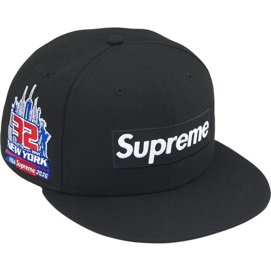 Gorro Supreme Shop Box Logo x New Era Black SS26